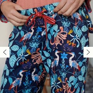 Anthropologie Rachel Grant Feathered Friends Flannel Sleep Pants NWT size s